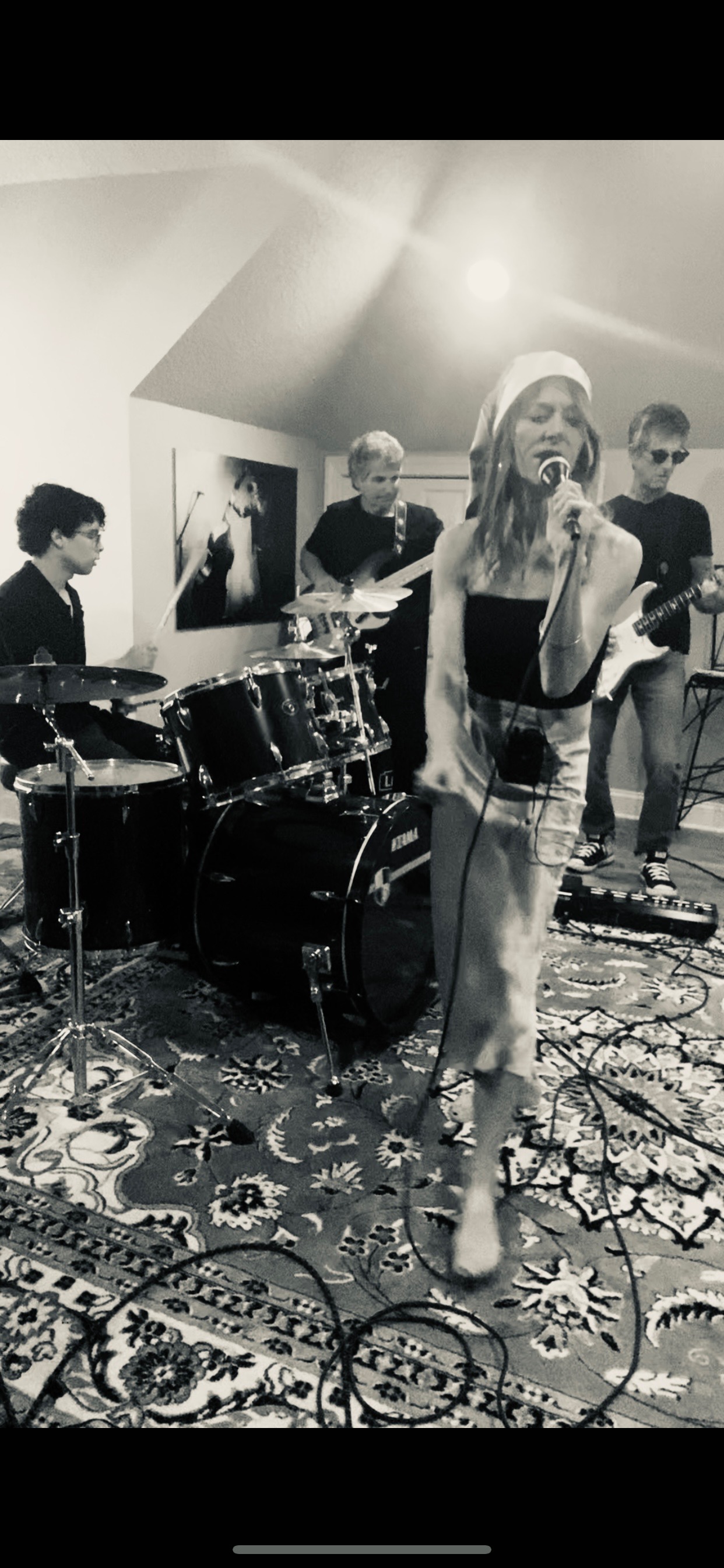 Band Rehearsal black and white